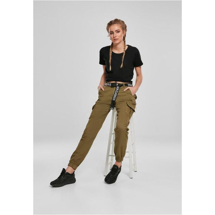 Urban Classics Ladies High Waist Cargo Pants summerolive – Hosen, Ansicht 5