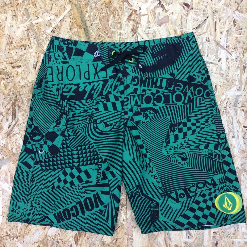 Volcom Maguro Print Mod Boardshort Green/Black – Shorts, Ansicht 1