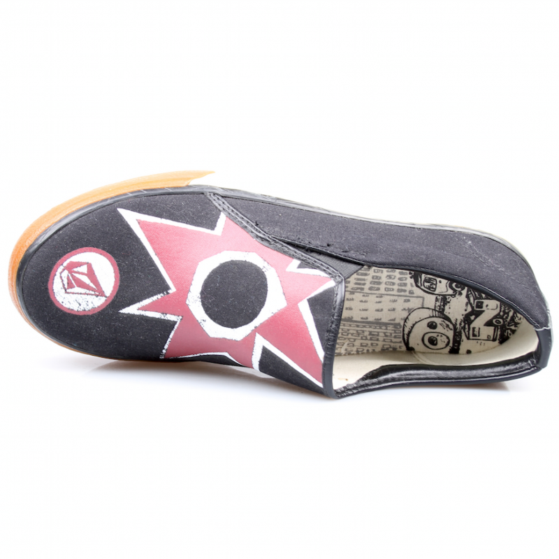Volcom Slipper Black Red – Schuhe, Ansicht 8